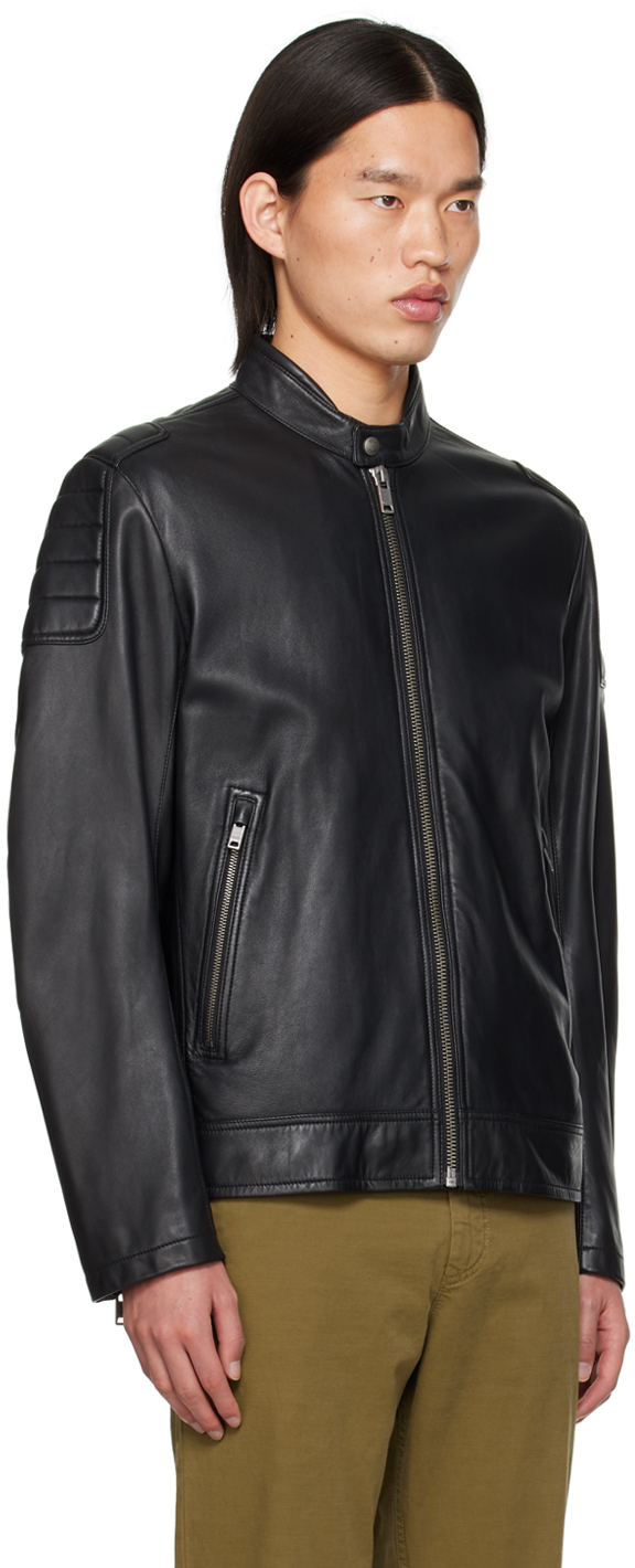 Shop Black Zip Leather Jacket on Sale at BeyondStyle – Get