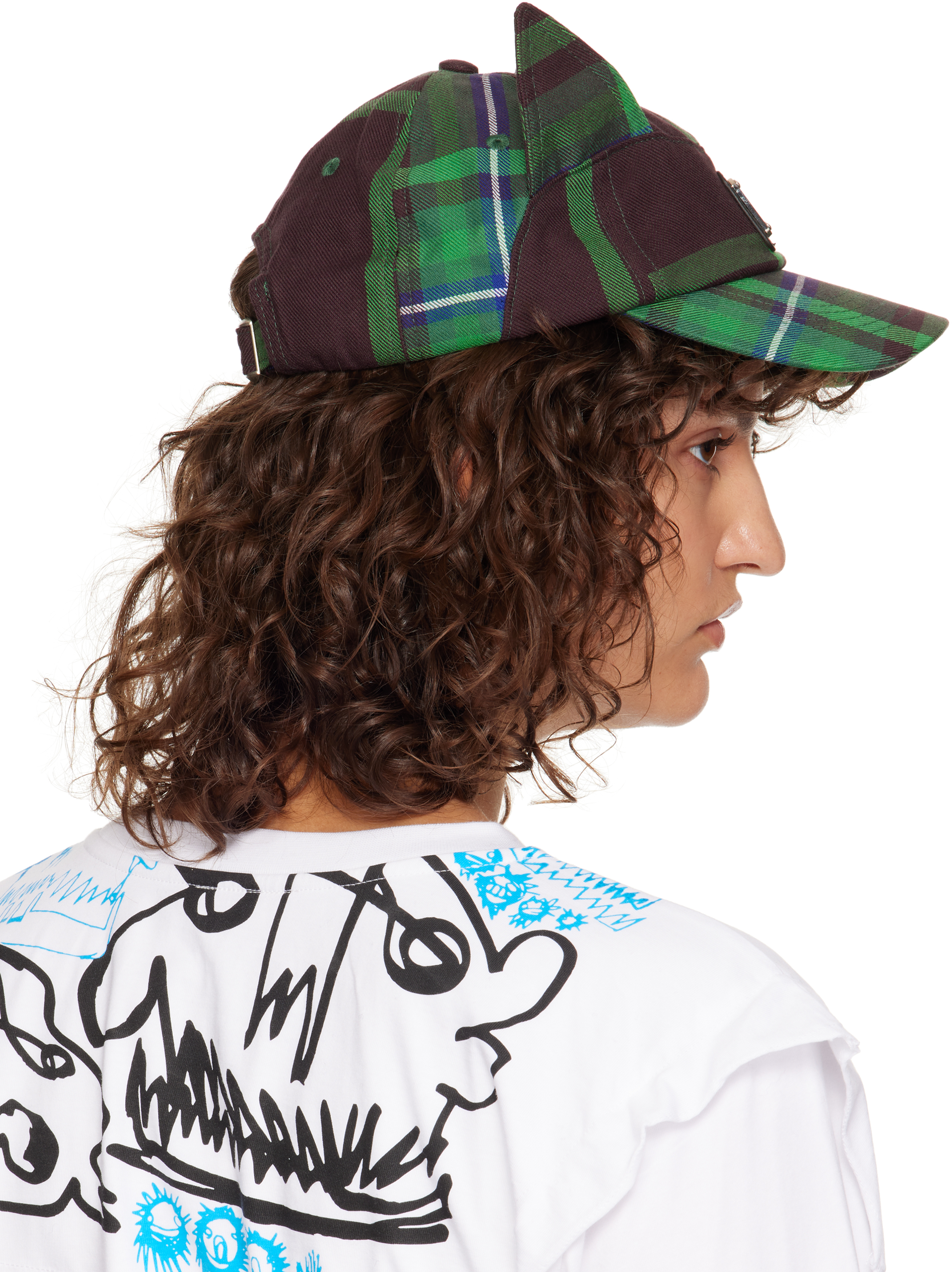 Charles Jeffrey Loverboy SSENSE Exclusive Green Ears Cap