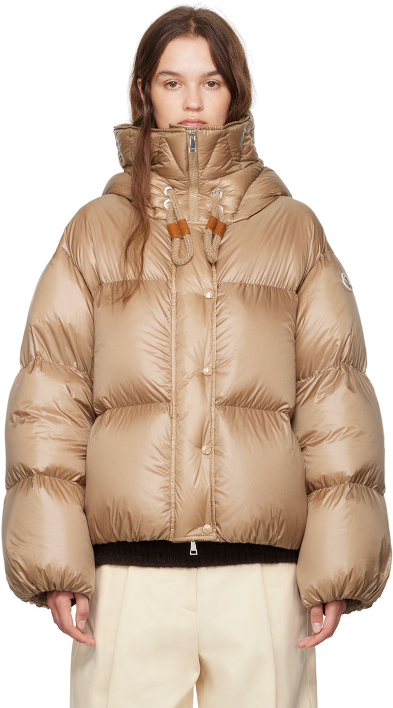 Moncler Beige Borey Down Jacket - Coats - Free Shipping - BeyondStyle