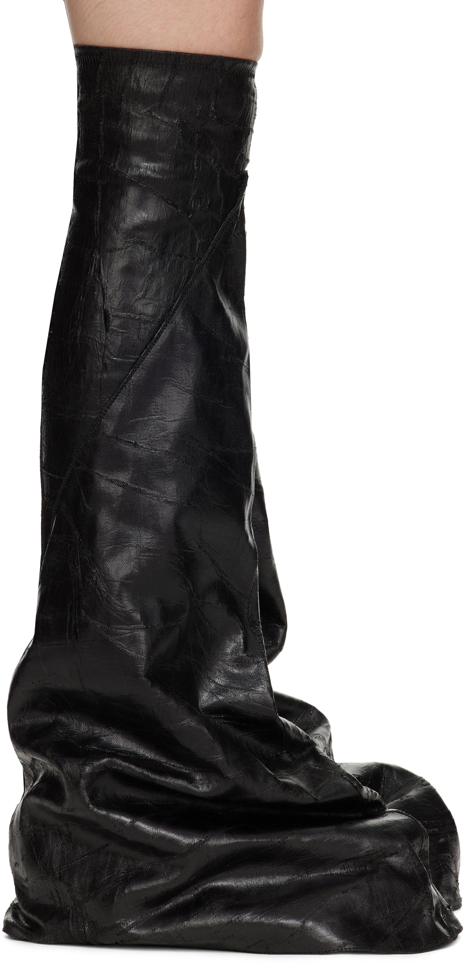 関税送料込★RICK OWENS☆'Fetish' boots ブラック ブーツ Rick Owens Black Porterville Fetish Tall Boots - Shoes