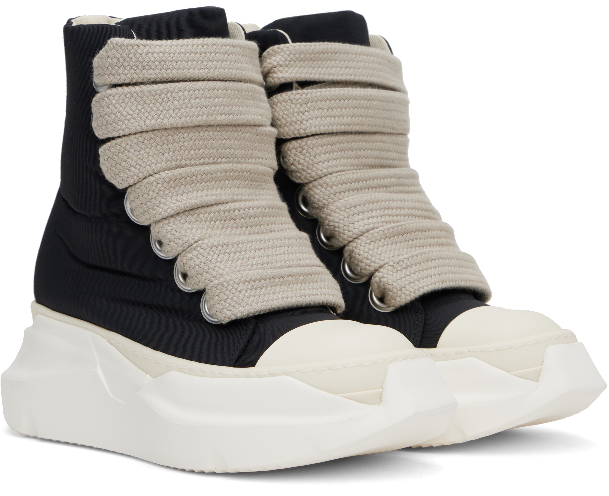 【RICKOWENS】Porterville Jumbo Laced Abstract スニーカー Black Porterville Jumbo Laced Abstract Sneakers by Rick