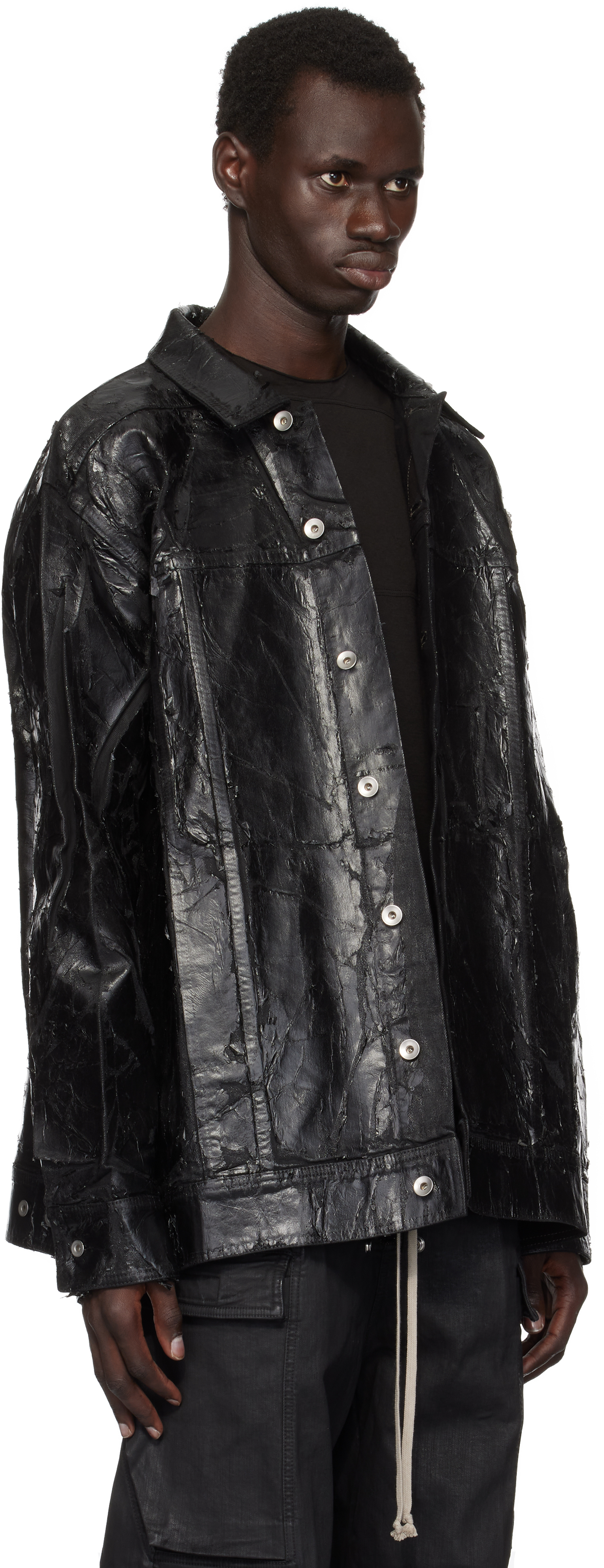 Shop Black Porterville Jumbo Worker Denim Jacket on Sale at