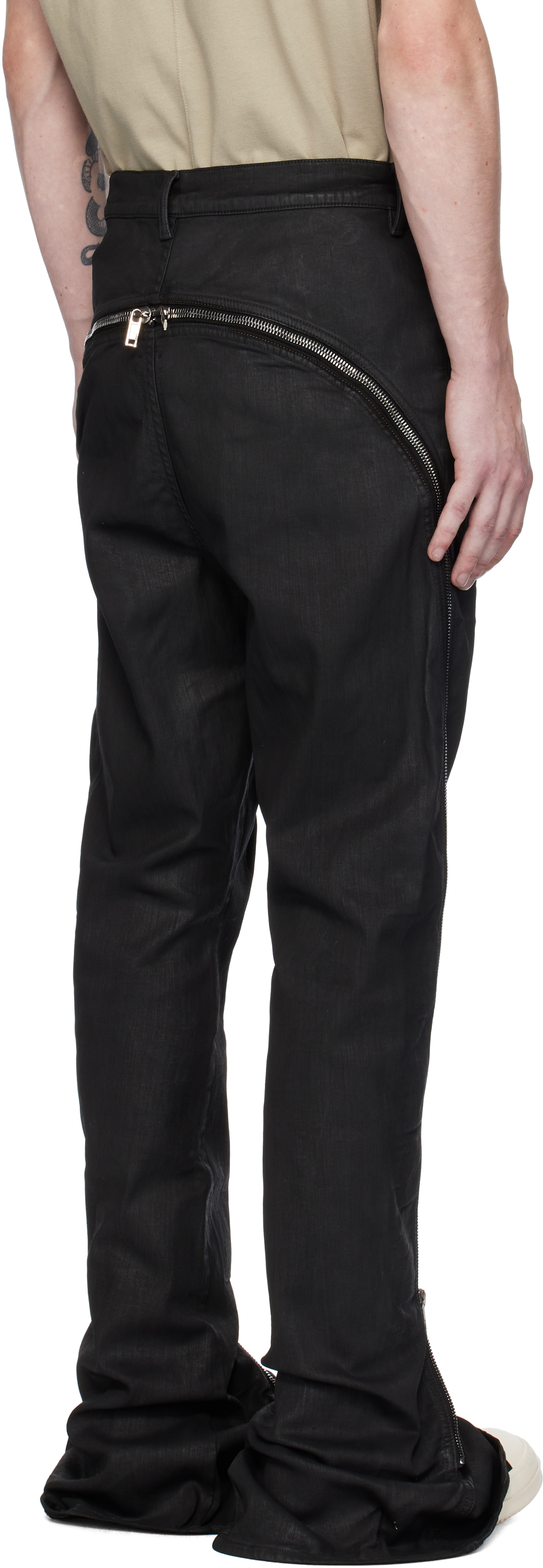 Rick Owens Black Porterville Bolan Banana Jeans - Pants
