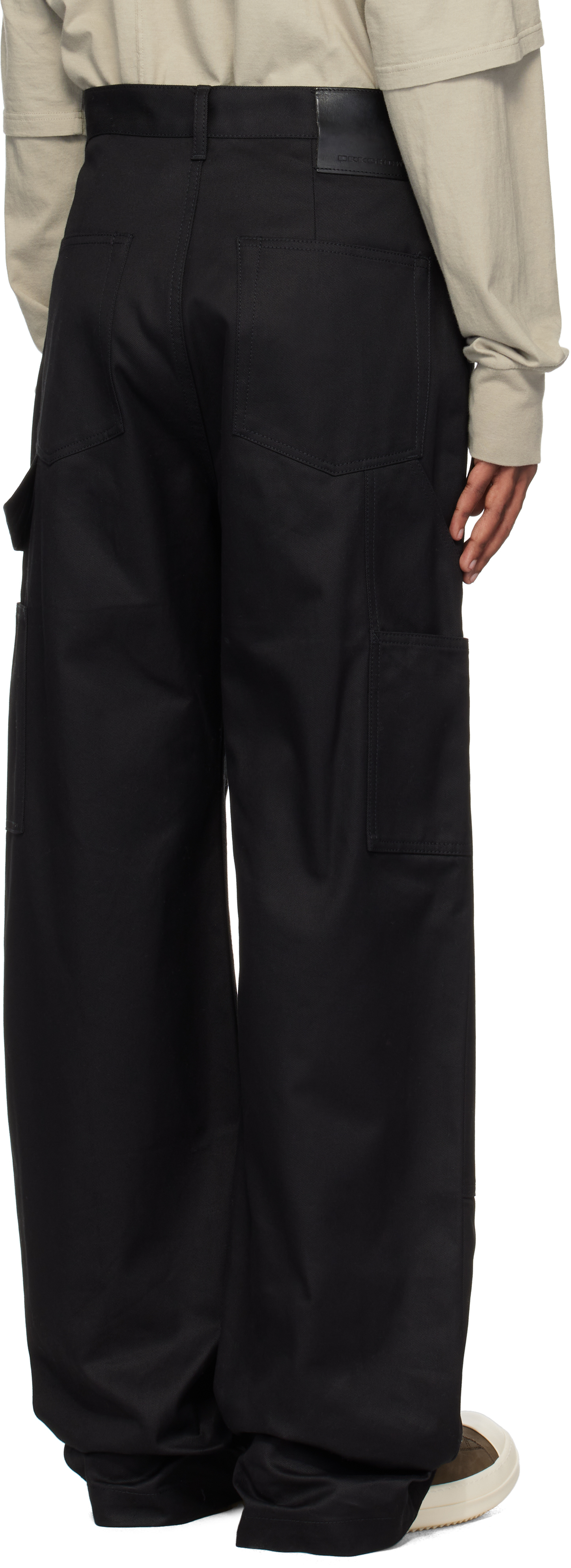 Rick Owens Black Porterville Double Knee Geth Cut Jeans