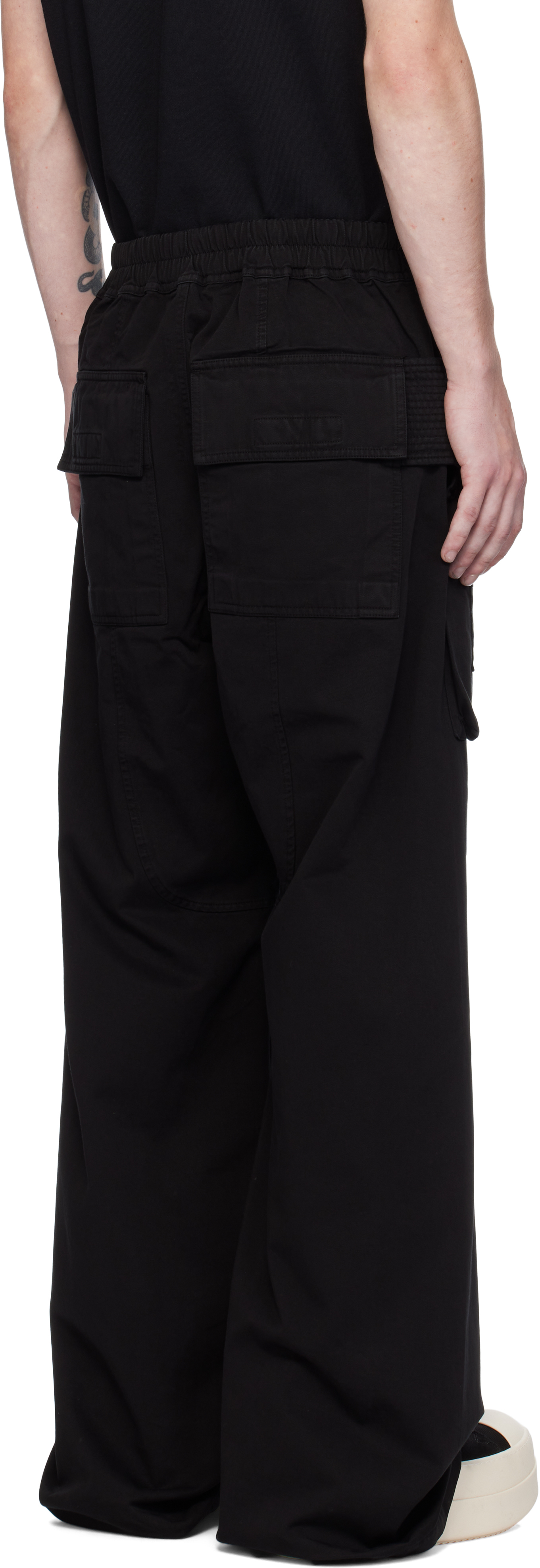 Black Porterville Creatch Wide Drawstring Cargo Pants – On Sale