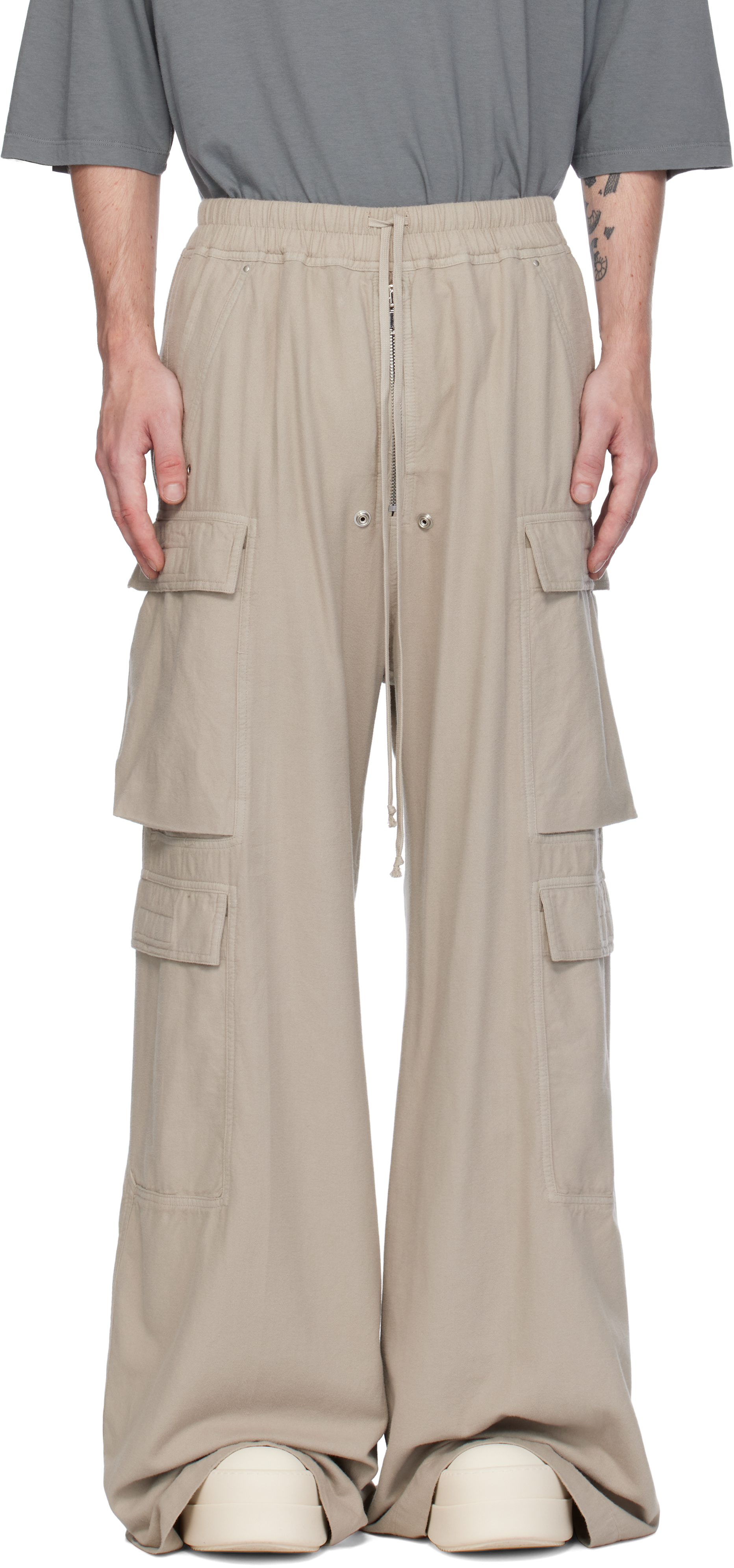 パンツ Rick Owens Porterville cargo belas Rick Owens Off-White Porterville Double Jumbo Belas Cargo
