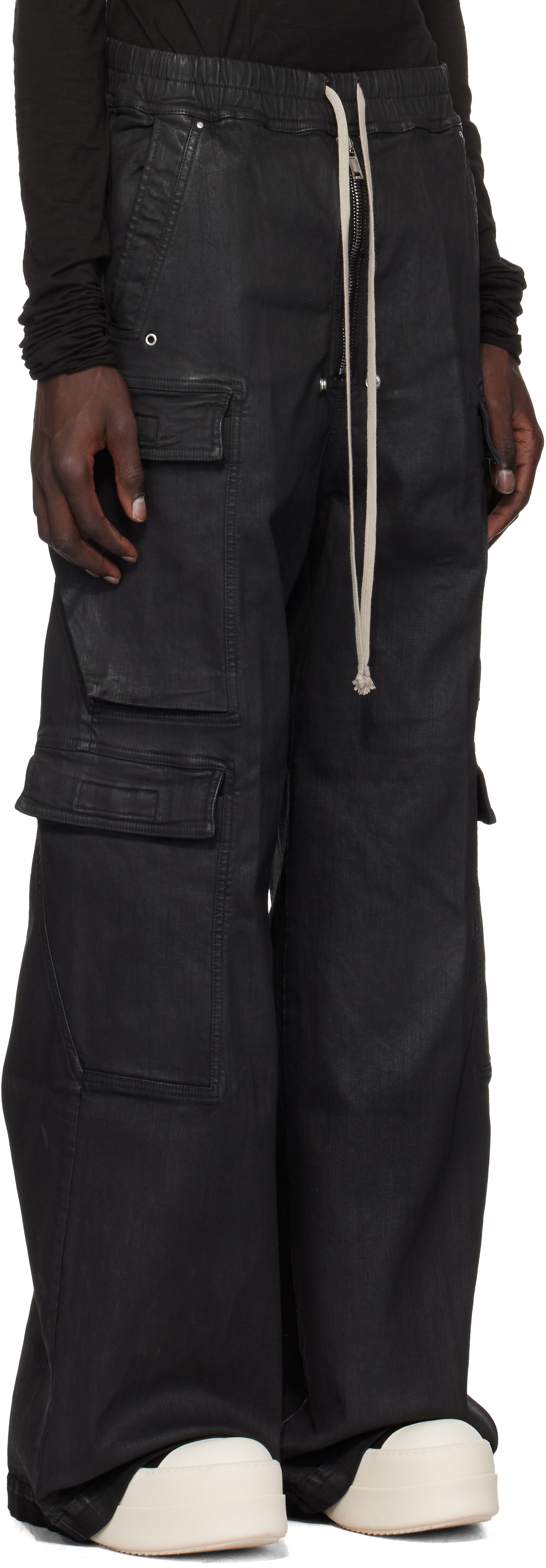 rick owens Porterville Cargobelas カーゴベラ Black Porterville Cargobelas Cargo Pants by Rick Owens on Sale