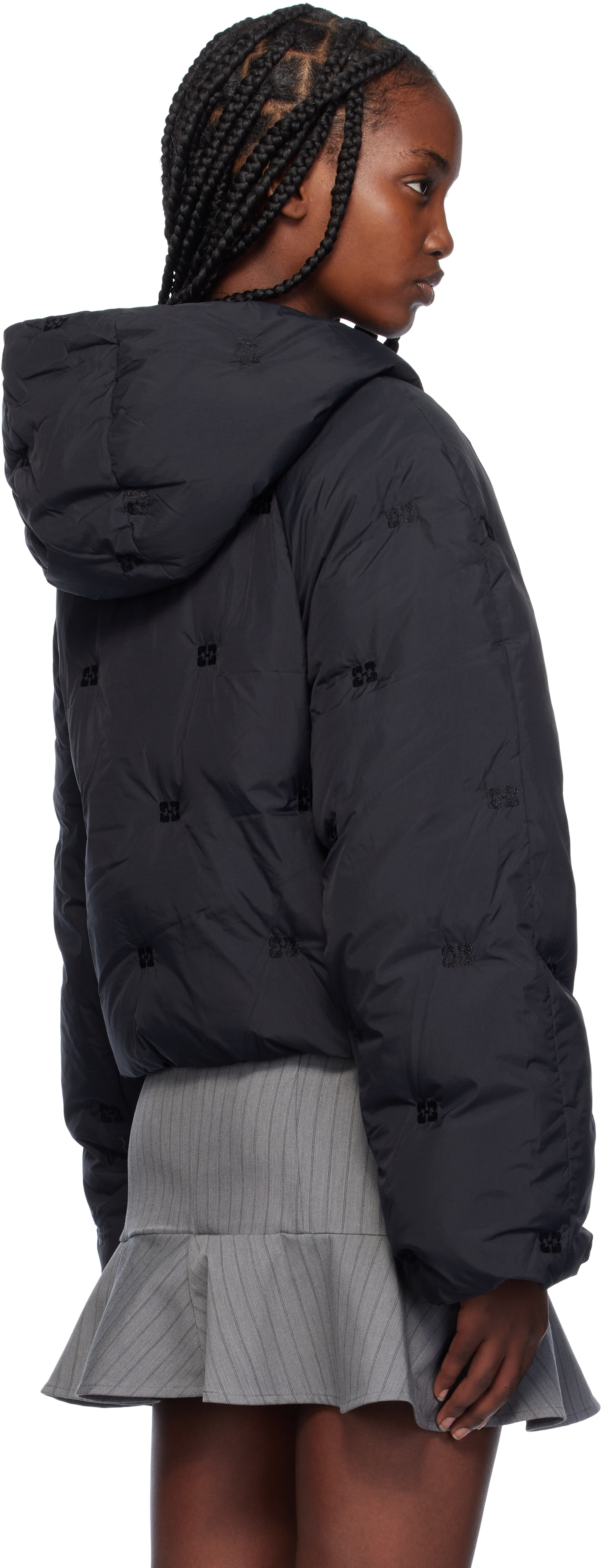 GANNI｜DOWN JACKETS (BLACK MIDI TECH PUFFER JACKET (F954 GANNI BLACK MIDI TECH PUFFER JACKET | ganni | REVERSIBLE