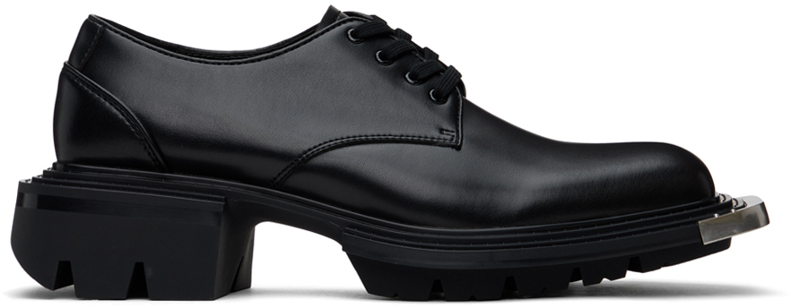 Shop Black Reel Metal Toe Derbys on Sale at BeyondStyle