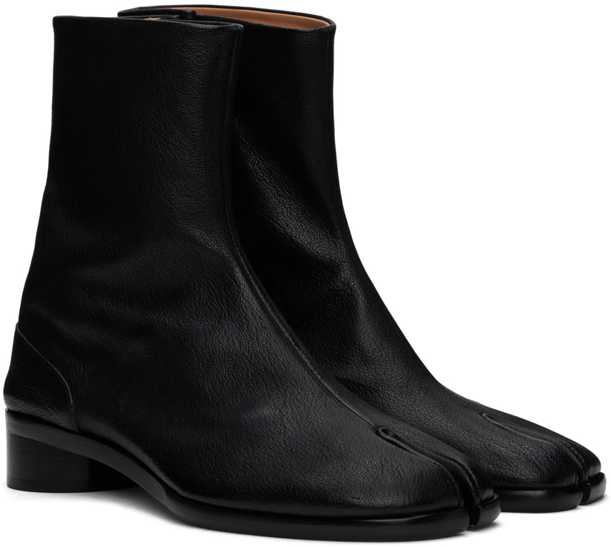 MAISON MARGIELA Black Tabi Ankle Boots - Shoes - BeyondStyle