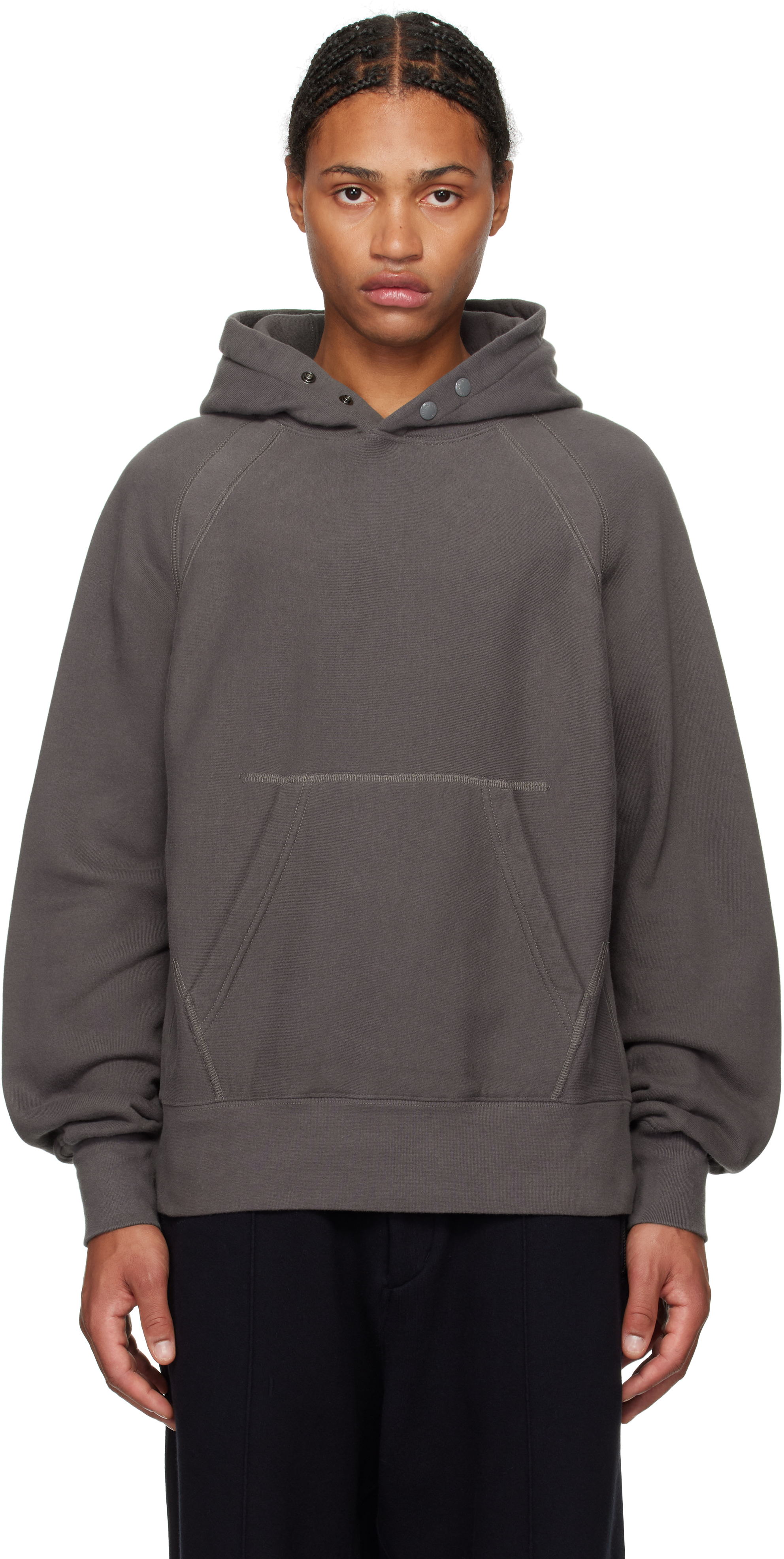 Gray Fleece Raglan Hoodie – On Sale Now with Up to 56% Off