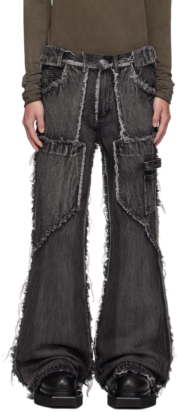 パンツ NO/FAITH/STUDIOS FLARED DENIM NO/FAITH STUDIOS Gray Flared Jeans - Pants - Compare Prices