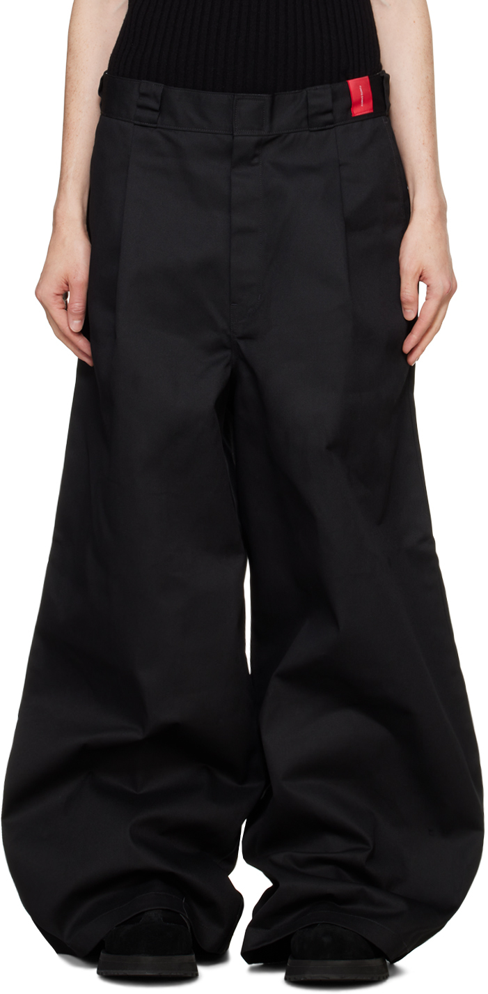 FUMITO GANRYU Black Dickies Edition Reverse Baggy Trousers