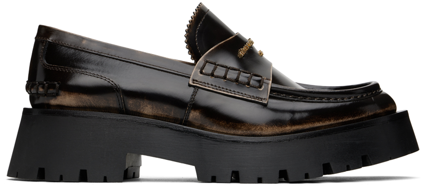Alexander Wang Brown Carter Mid-Heel Lug Loafers - Shoes