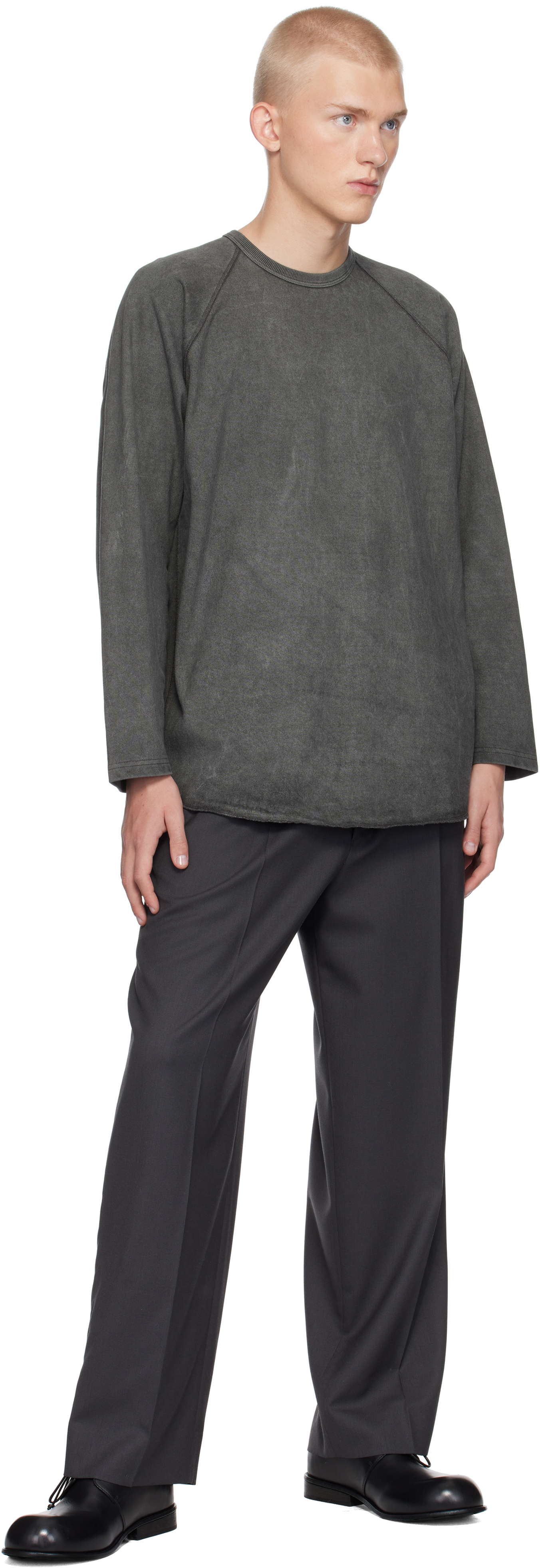 YLÈVE OPEN END COTTON PIGMENT T-SHIRT Off-White Open End Cotton Pigment Dye T-shirt by YLÈVE on Sale