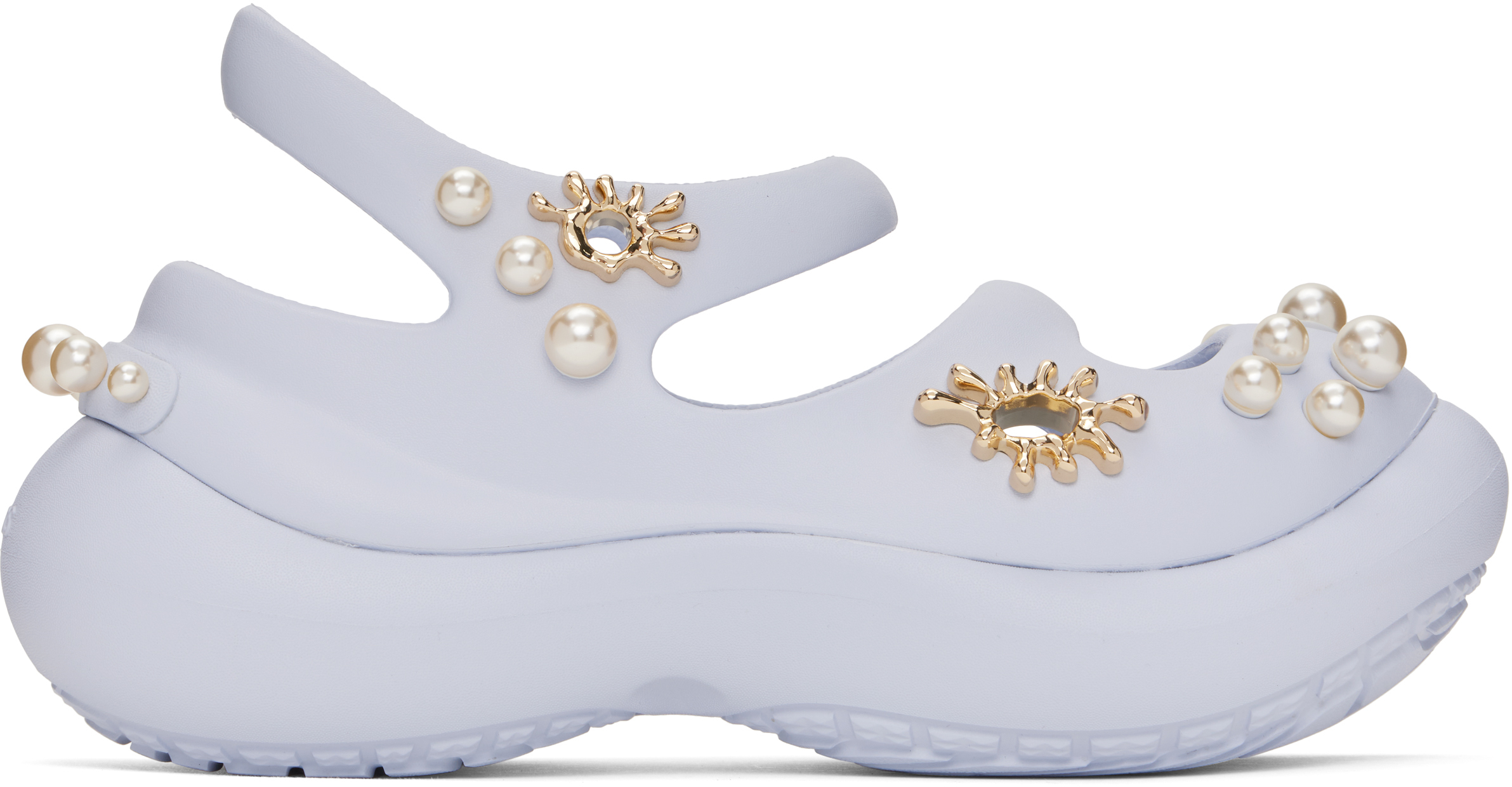 CROCS★PHAEDRA EMBELLISHED パール サンダル Crocs Blue Phaedra Embellished Heeled Sandals - Shoes