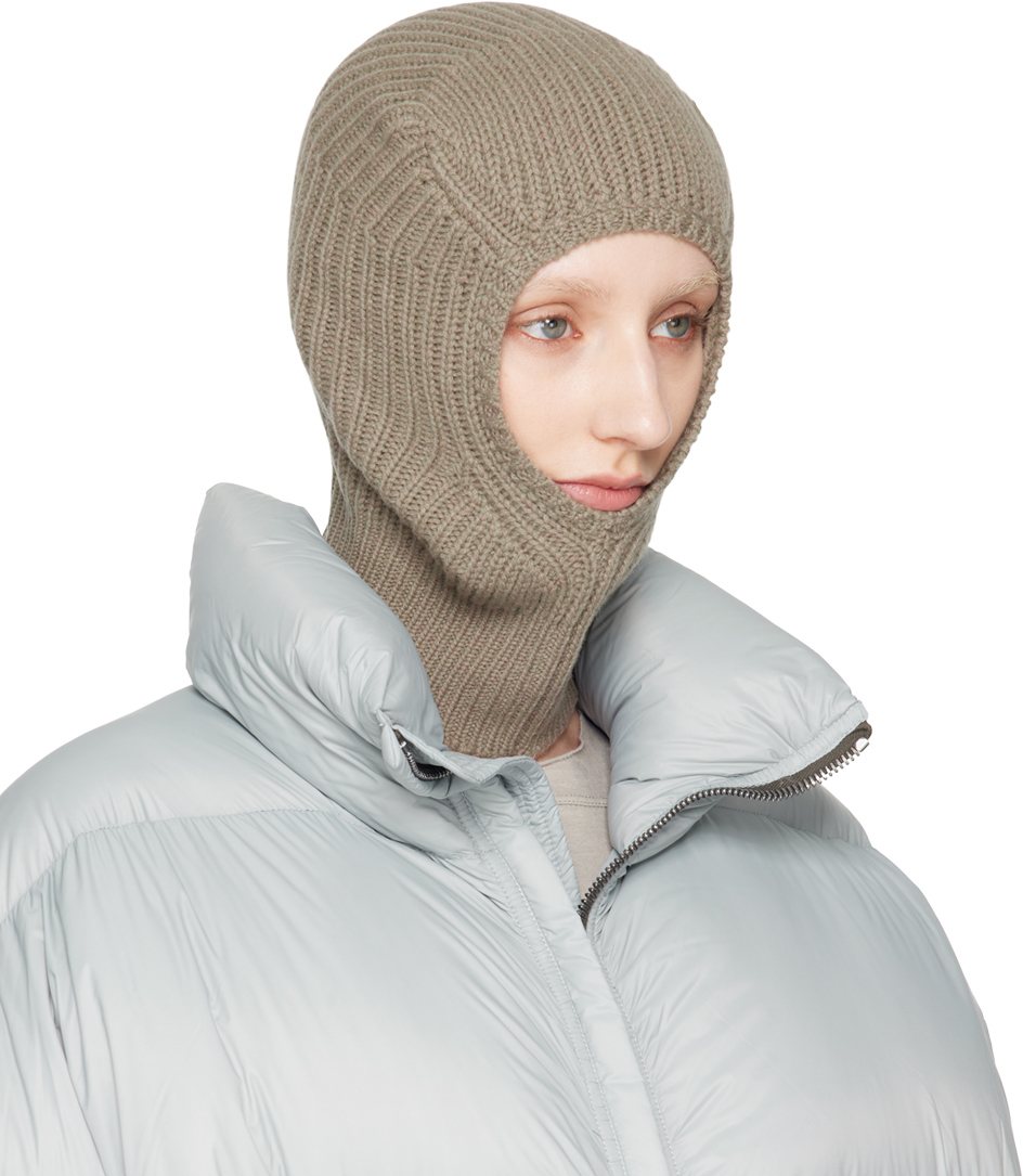 【関税＆送料込み】Rick Owens Porterville Balaclava Brown Porterville Alpaca Knit Skull Balaclava by Rick Owens