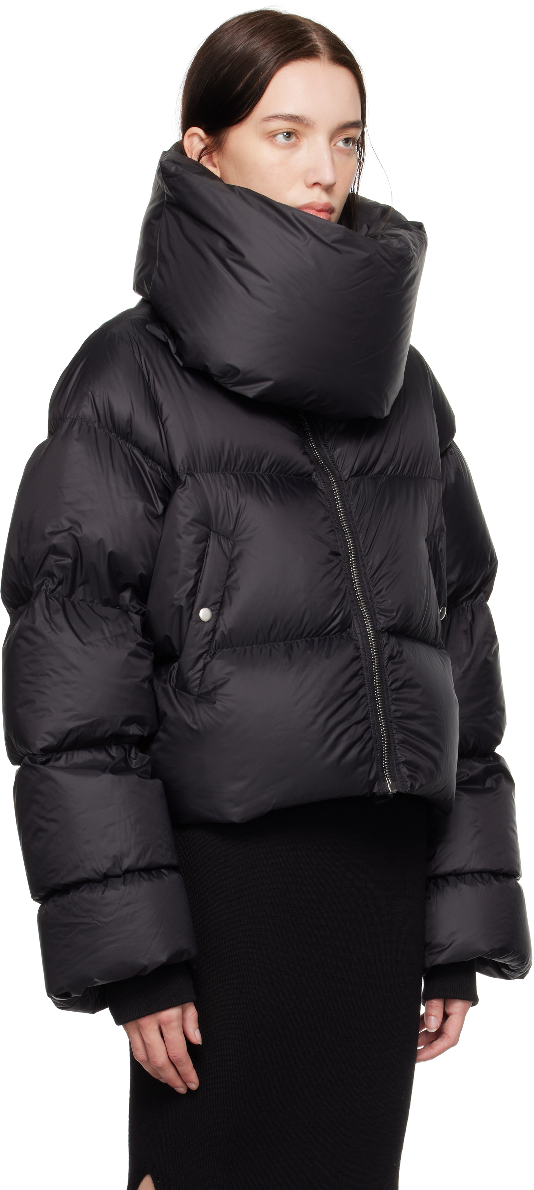 rick owens funnel neckダウン　23fw Rick Owens FW/23 Funnel Neck Puffer Jacket Down Used | eBay