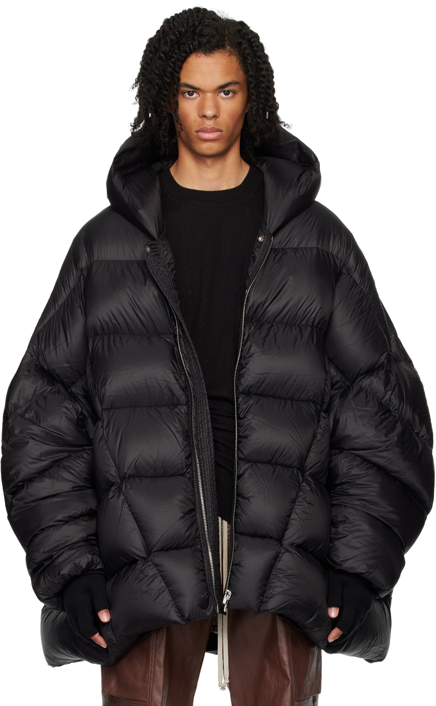Shop Black Porterville Jumbo Hooded Peter Down Jacket on Sale at