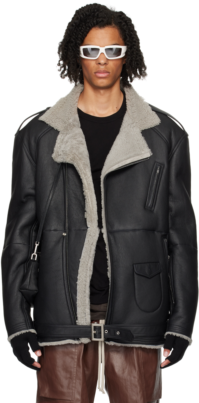 Black Porterville Jumbo Luke Stooges Shearling Jacket – On Sale