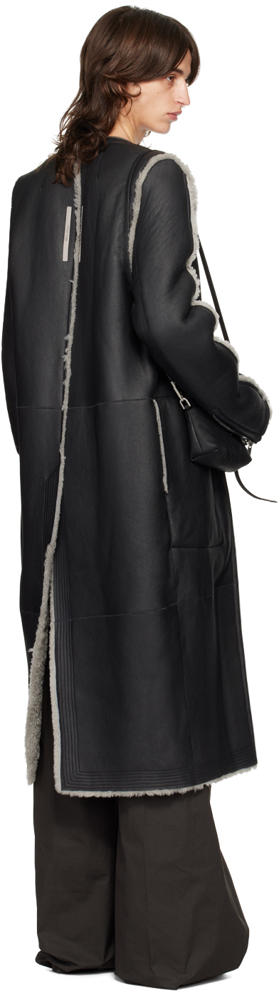 Black & Off-White Porterville Klaus Reversible Shearling Jacket