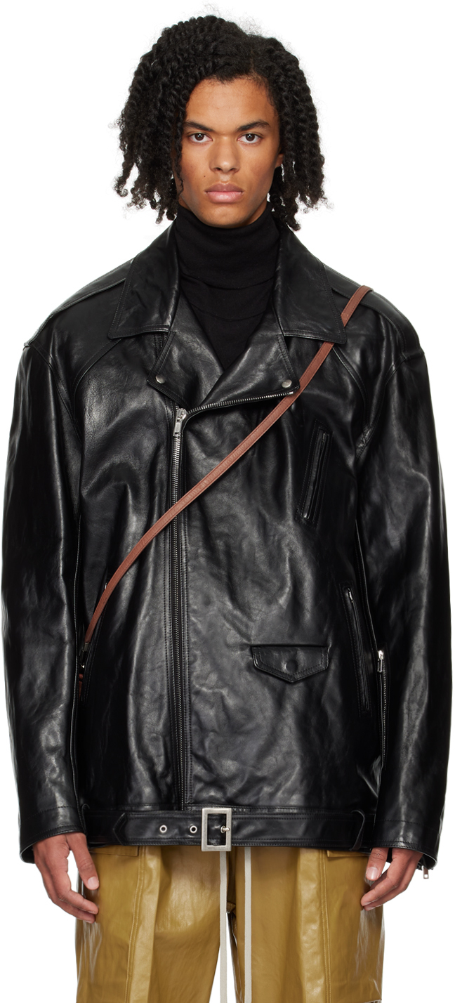 Rick Owens Black Porterville Jumbo Luke Stooges Leather