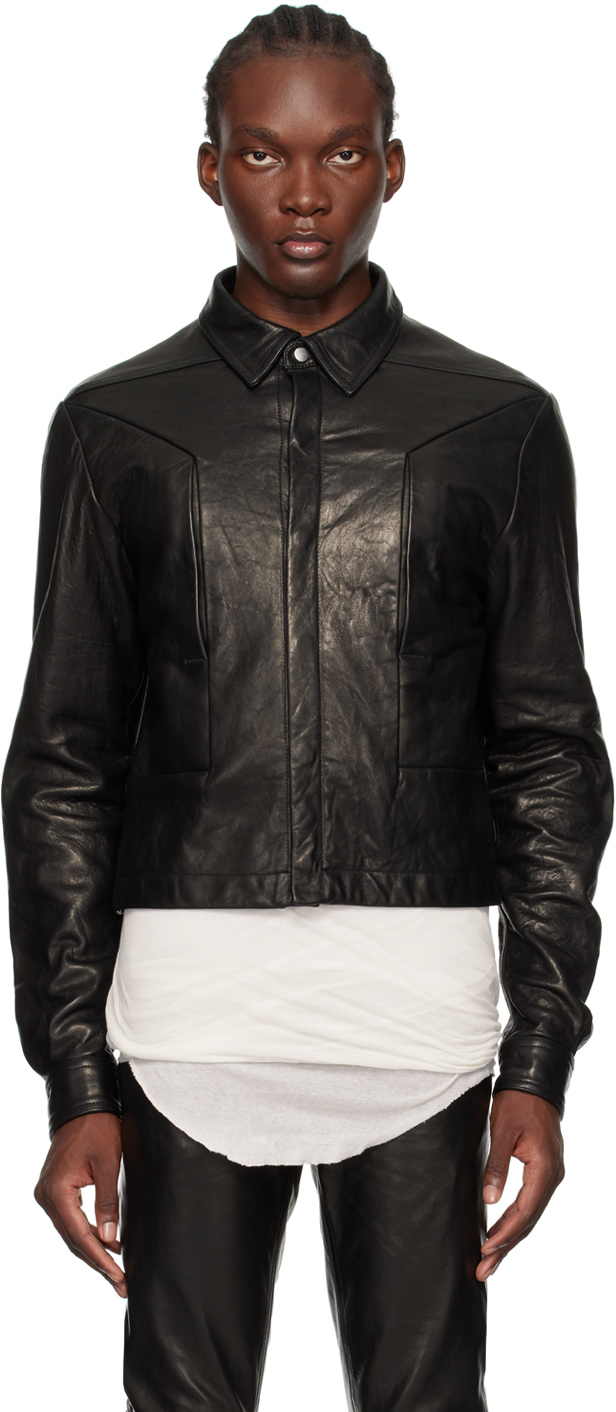 ジャケット・アウター rickowens Alice strobe leather JKT 24AW Rick Owens Black Porterville Alice Strobe Leather Jacket