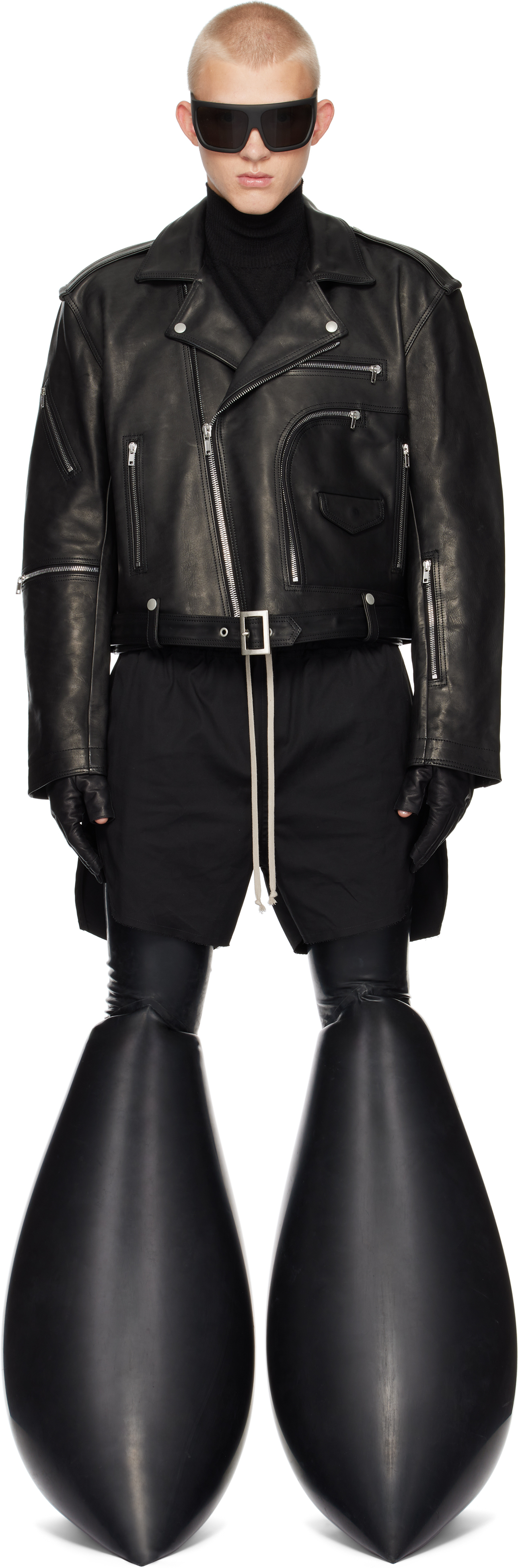 Shop Black Porterville Cropped Jumbo Bauhaus Stooges Leather