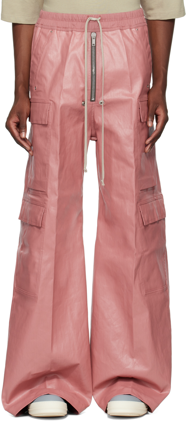 rick owens Porterville Cargobelas カーゴベラ Shop Pink Porterville Cargobelas Denim Cargo Pants on Sale at