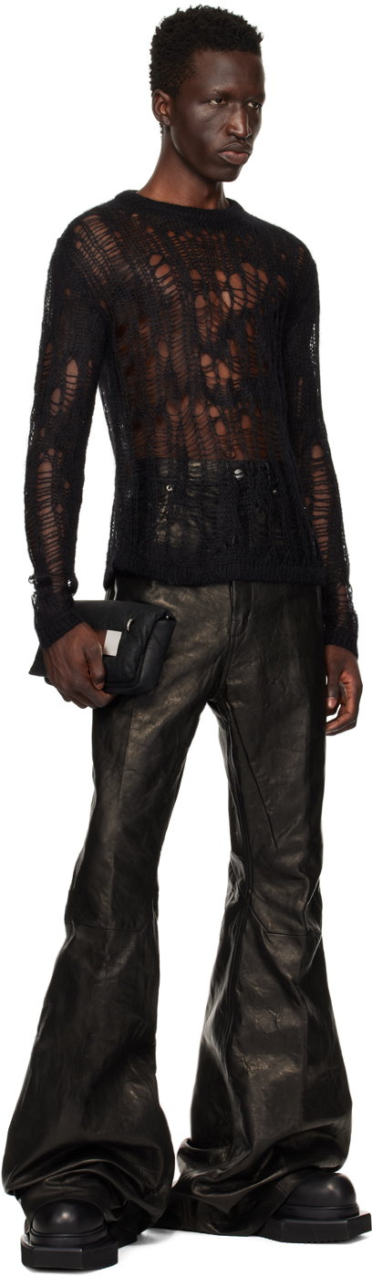 【Rick Owens】ブラック Porterville Bolan ジーンズ Rick Owens DRKSHDW Black Porterville Bolan Bootcut Jeans