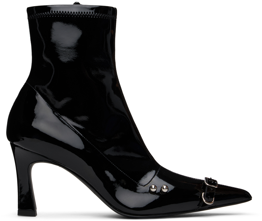 Justine Clenquet Black Patti Boots - Shoes - BeyondStyle