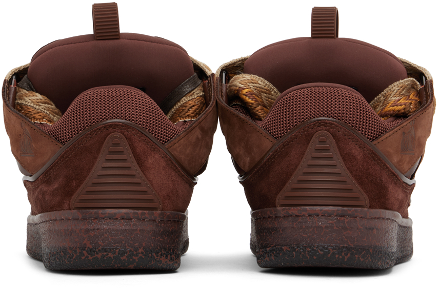 Lanvin Brown Leather Curb Sneakers - Casual Shoes - Free