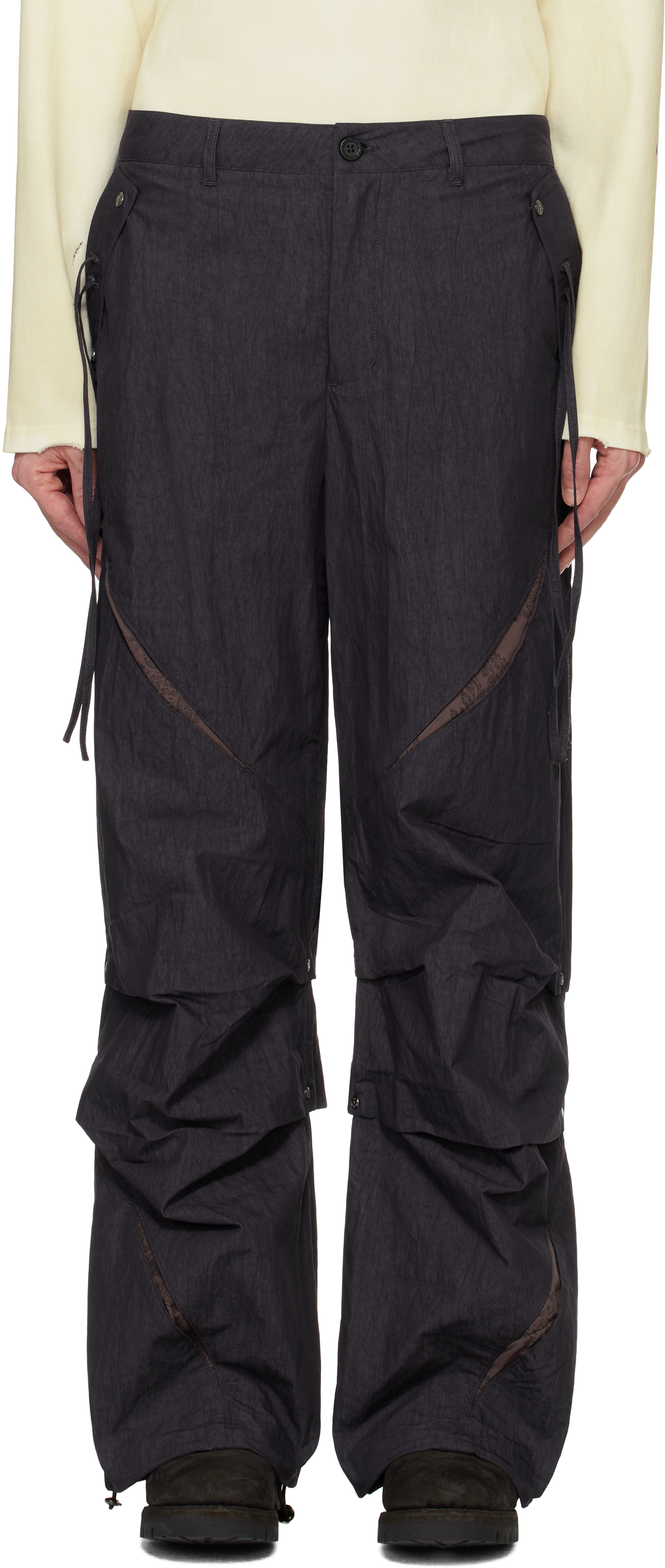 パンツ 24FW professor e Parachute worker pants Gray Parachute Worker Trousers – On Sale Now with Up to 49