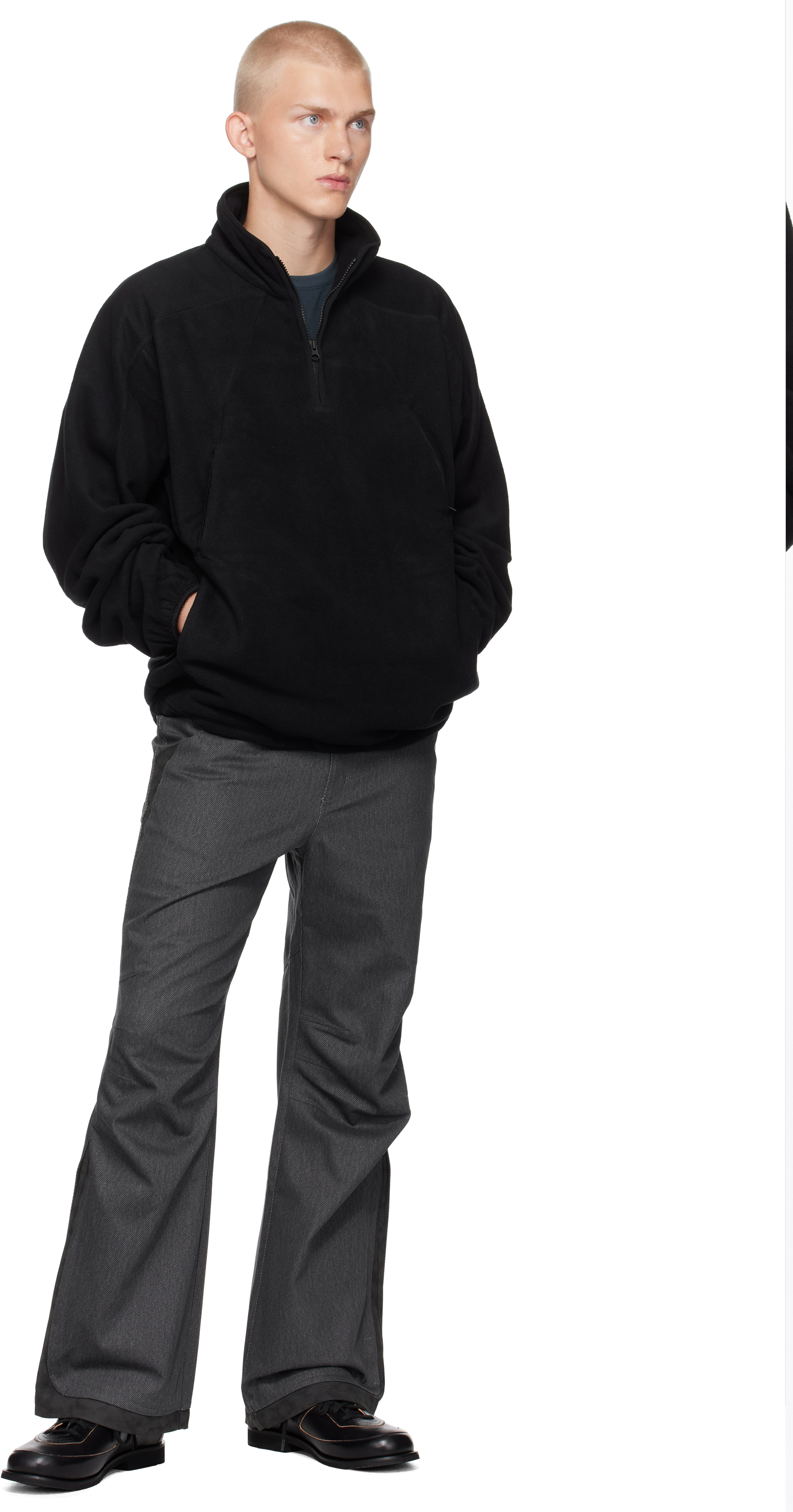 XLIM Black EP.6 01 Half Zip-Up Sweatshirt - Hoodies