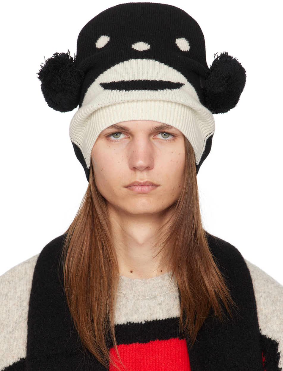 Walter Van Beirendonck Black & Off-White 9015 Walter Beanie