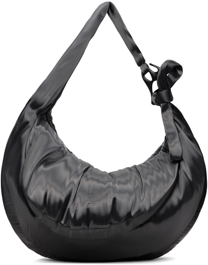Heliot Emil Silver Liquid Metal Maxi Crossbody Bag