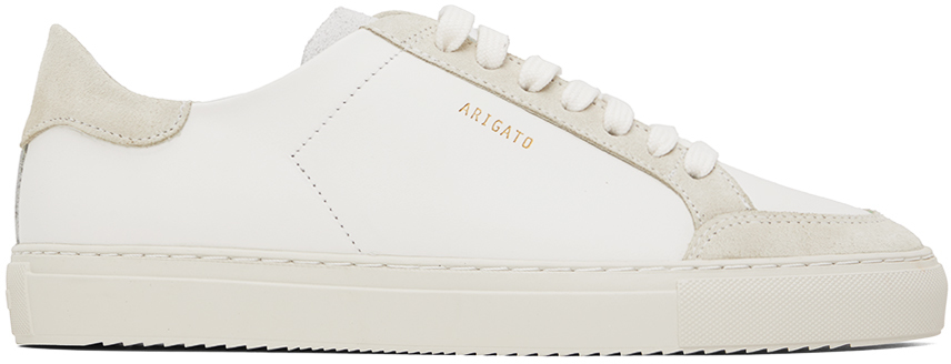 【関税込み】Axel Arigato ベージュ Clean 90 スニーカー Axel Arigato White & Beige Clean 90 Triple Sneakers - Casual