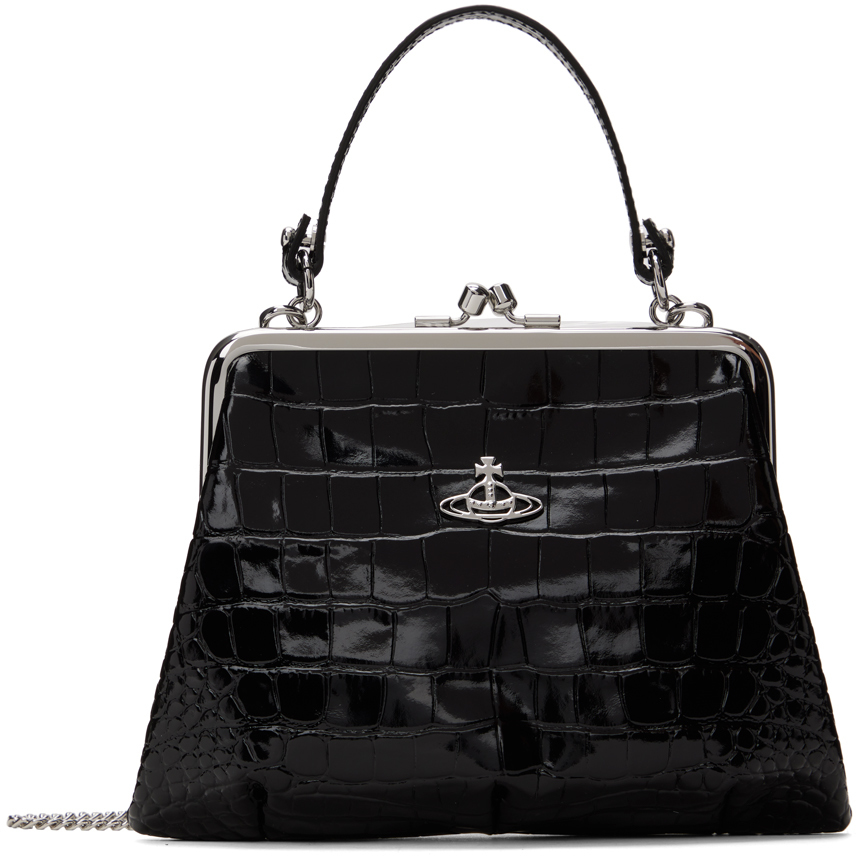 Vivienne Westwood Black Granny Frame Bag - Tote Bags