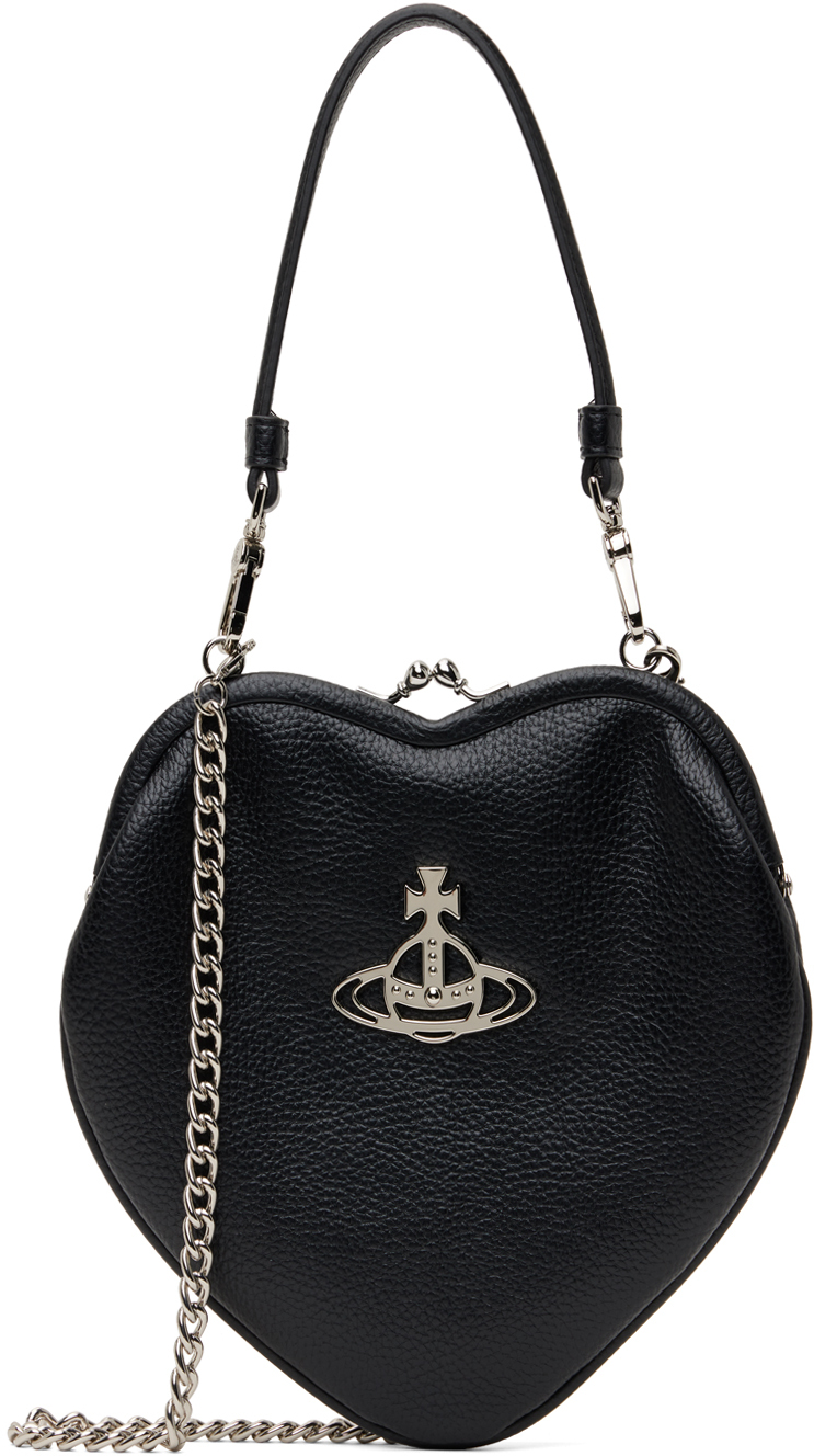 ★Vivienne Westwood★ Bell Heart Frame Tote Bag Black 4B0100 Vivienne Westwood Black Belle Heart Frame Bag - Tote Bags