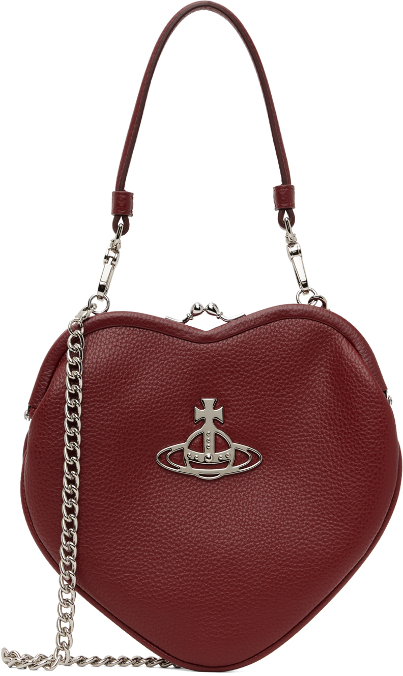 トートバッグ Vivienne Westwood Bell Heart Frame Tote Bag Red 4B010004WS00 Vivienne Westwood Red Belle Heart Frame Bag - Tote Bags