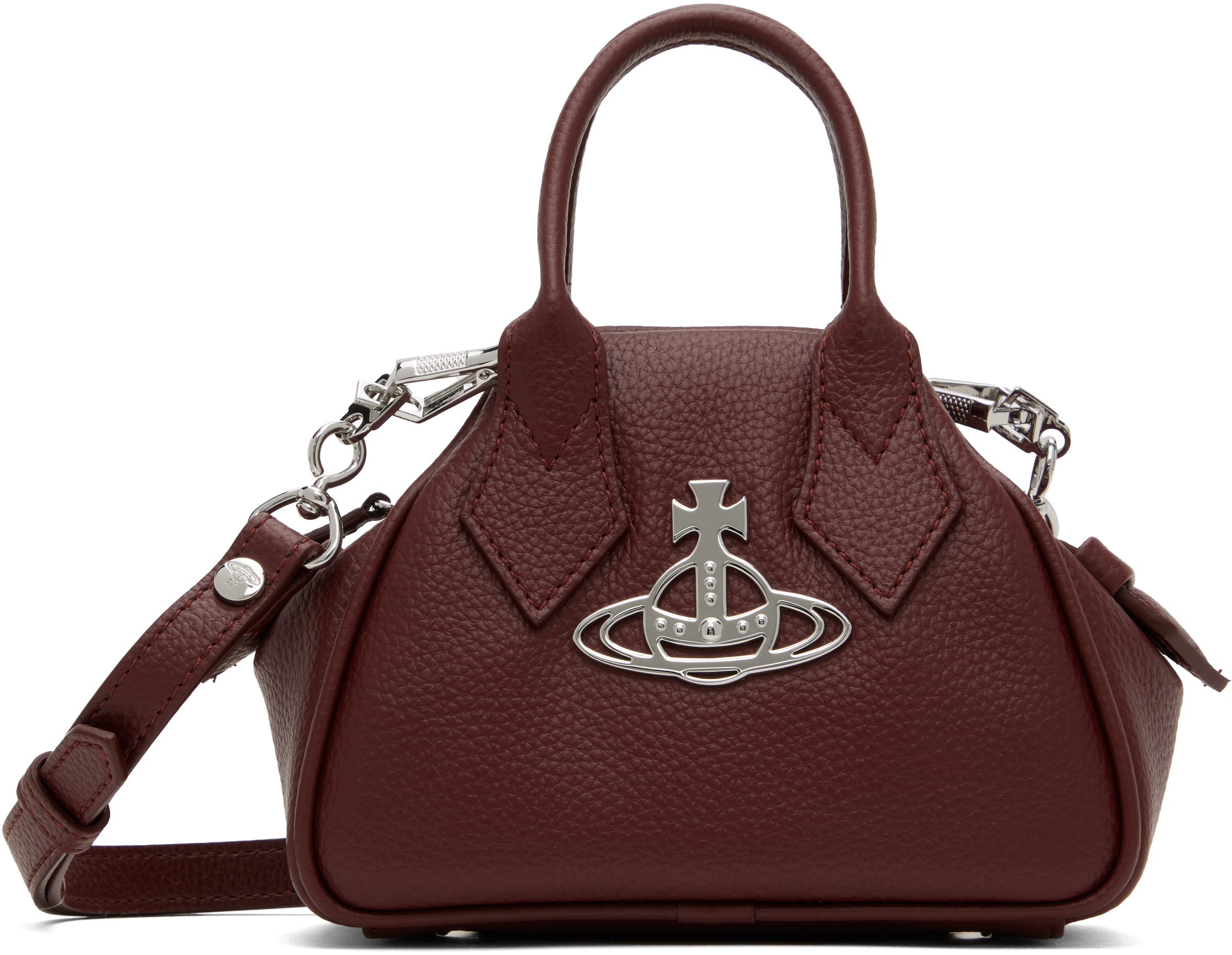 Vivienne Westwood Burgundy Mini Yasmine Bag - Tote Bags