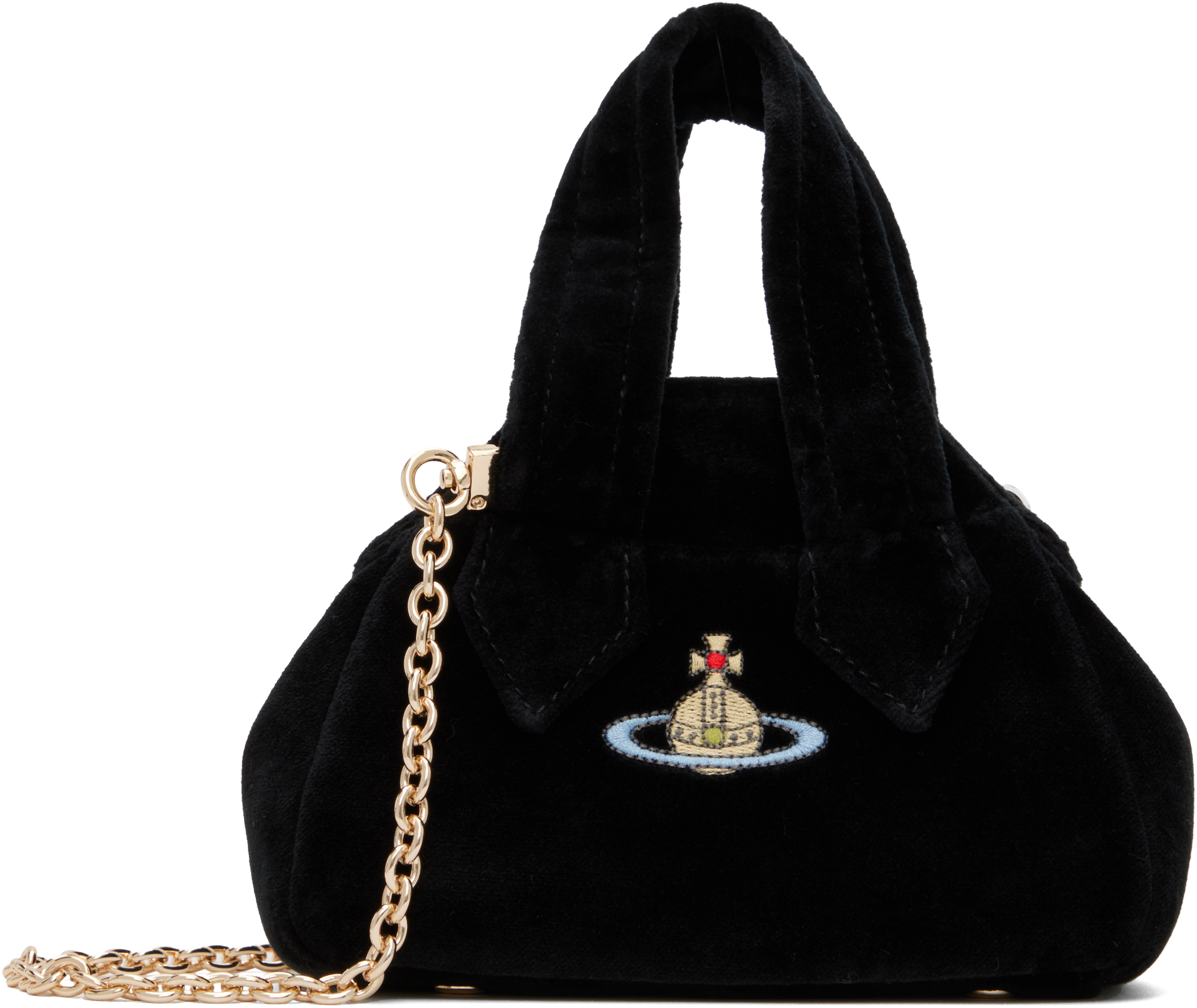 Vivienne Westwood Black Archive Mini Yasmine Bag - Tote Bags