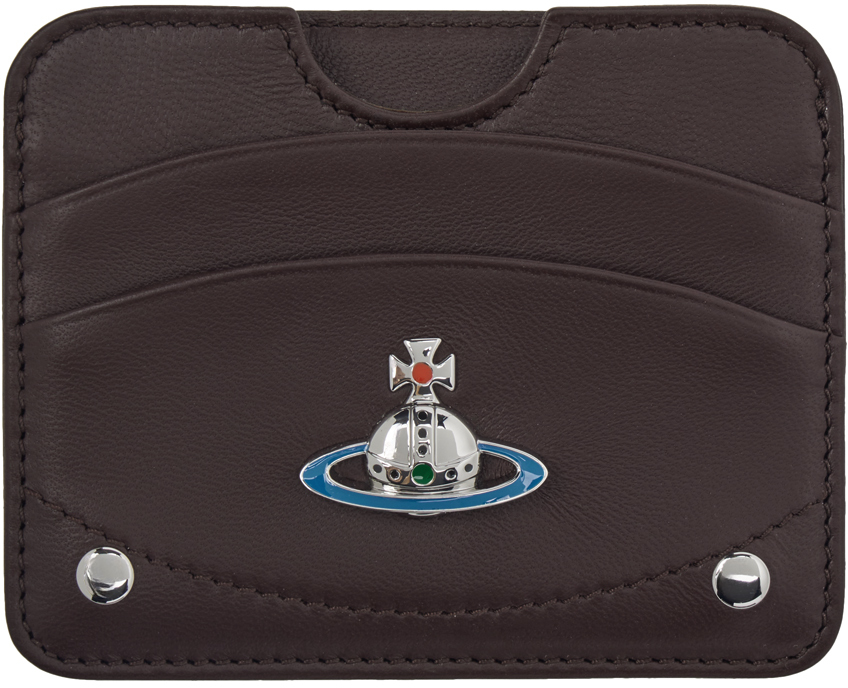 【VIVIENNE WESTWOOD】RE-VEGAN GRAIN HALF MOON CARD HOLDER Vivienne Westwood Green Re-Vegan Half Moon Card Holder