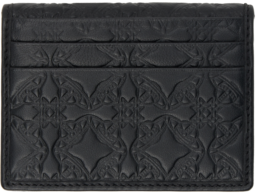 【VIVIENNE WESTWOOD】Washed Leather Flat Card Holder Black Flat Card Holder in BLACK | Vivienne Westwood®