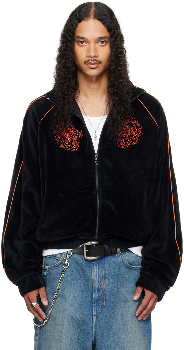 【関税込み】LU'U DAN ブラック Supa Sleaze トラックジャケット LU'U DAN Black Supa Sleaze Track Jacket - Hoodies - Compare