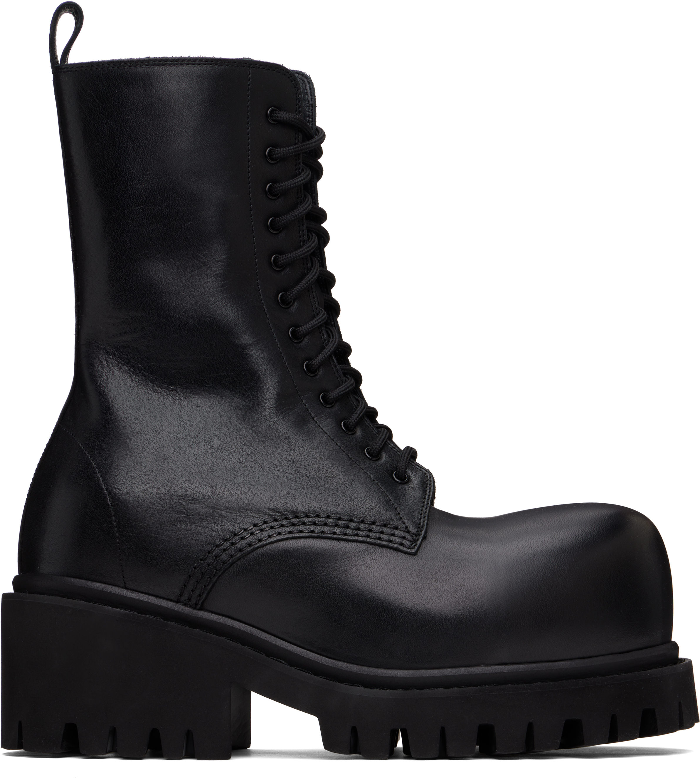 Balenciaga Black Stomper Boots - Shoes - BeyondStyle