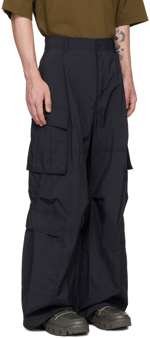 ANDWANG string tuck cargo pants ブラック ANDWANG string tuck cargo pants ブラック ANDWANG string tuck cargo