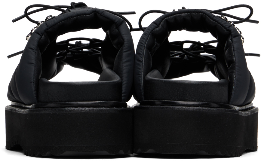 Simone Rocha Black Platform Ghillie Sandals - Shoes
