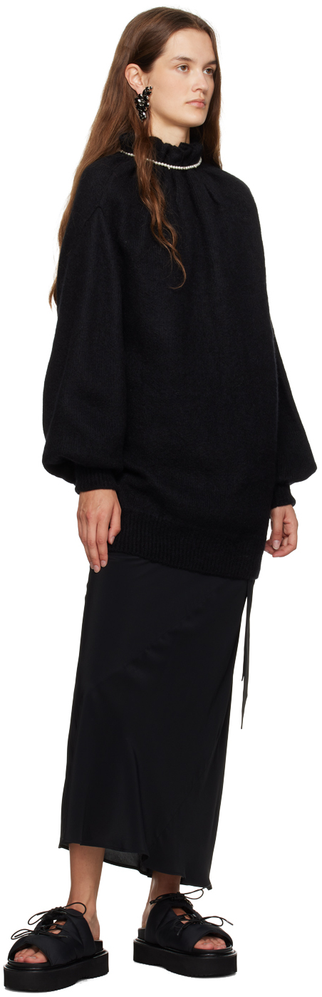 【Simone Rocha】ブラック Ghillie プラットフォーム ブローグ Black Platform Ghillie Brogues by Simone Rocha on Sale