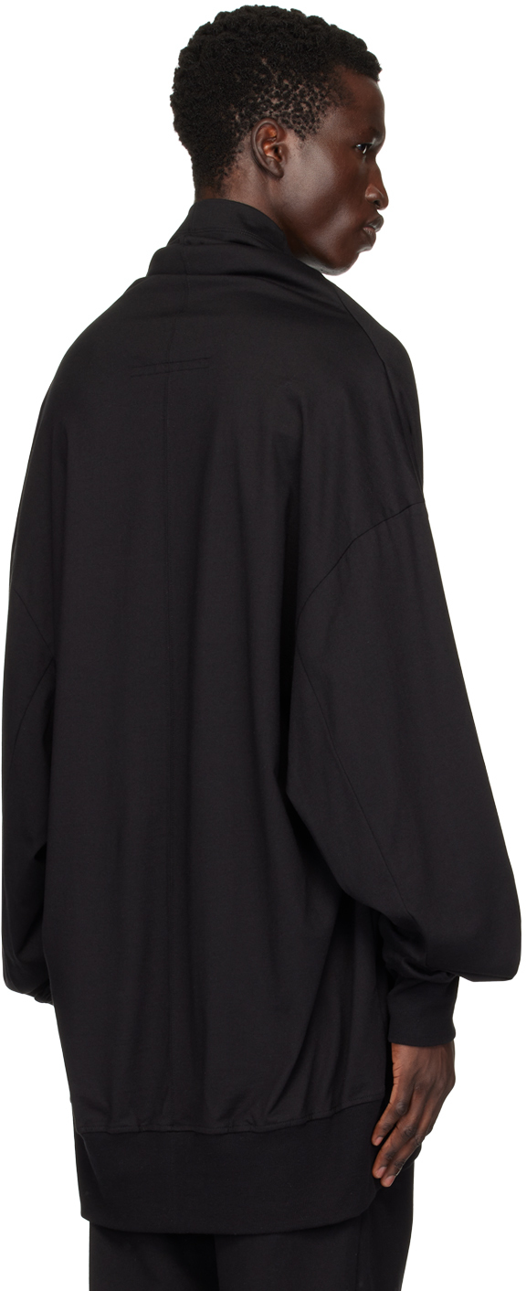 Julius Black Drape Long Sleeve T-Shirt - T-Shirts - BeyondStyle